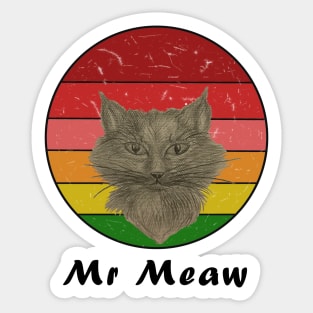 Mr Meaw Sticker